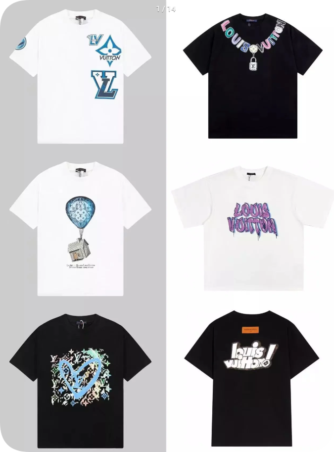 Louis Vuitton short-sleeved T-shirt (15 colors)
