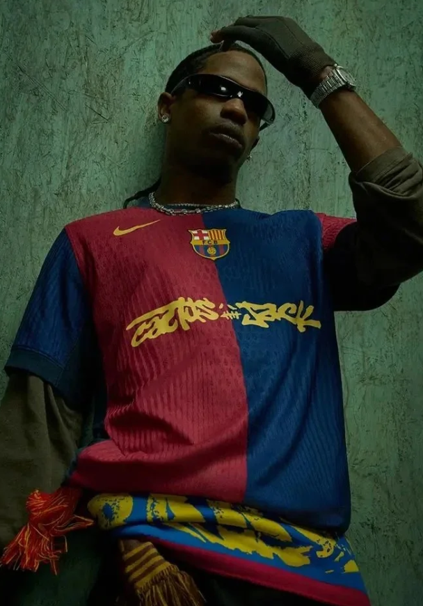 Barcelona FCB Football jersey x Travis Scot